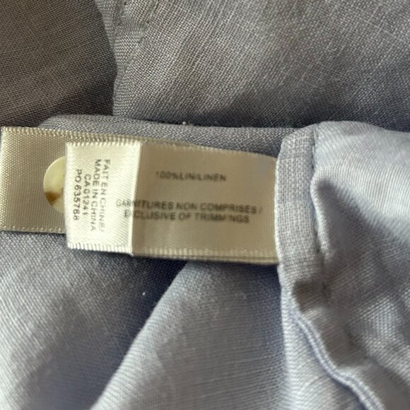 Simon's Contemporaine 100% Linen Tunic Light Blue Women Size Large - Picture 4 of 8